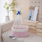 Natural Storage Basket with Ribbons | Kelmera