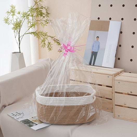 Natural Storage Basket with Ribbons | Kelmera