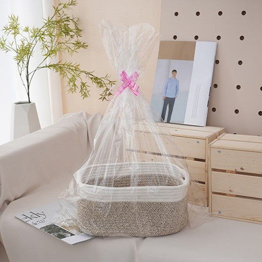 Natural Storage Basket with Ribbons | Kelmera