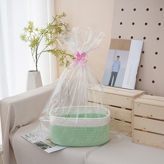 Natural Storage Basket with Ribbons | Kelmera