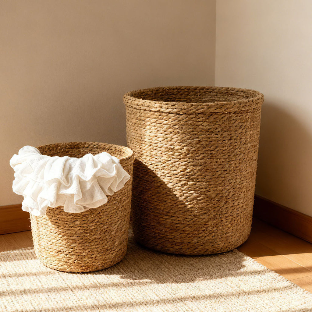 Natural Storage Basket with Woven Design | Kelmera