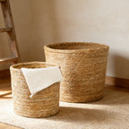 Natural Storage Basket with Woven Design | Kelmera
