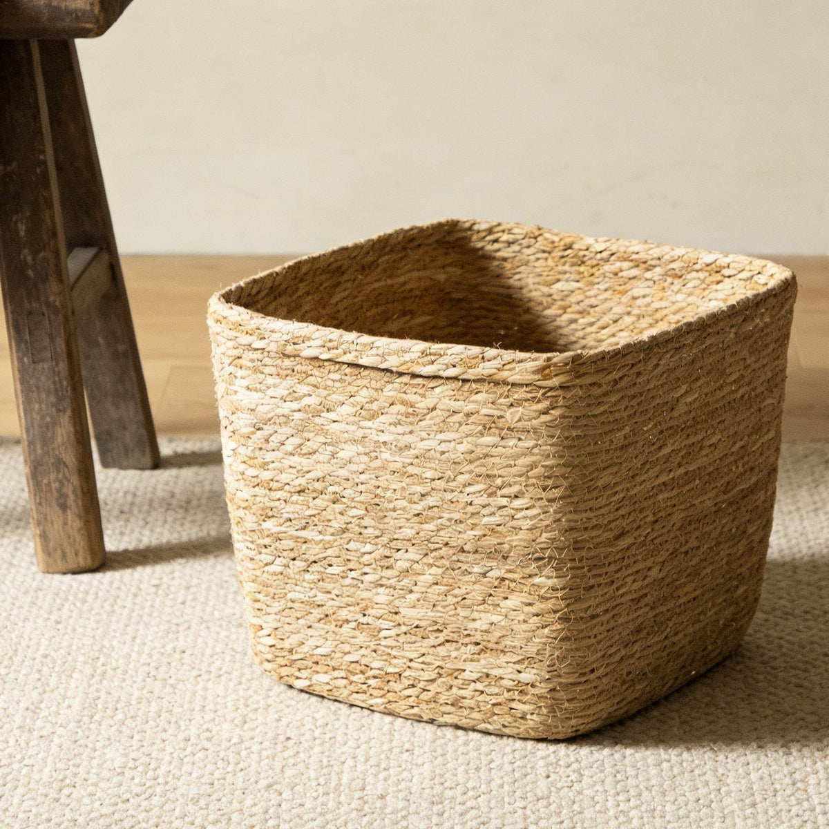 Natural Storage Basket with Woven Design | Kelmera
