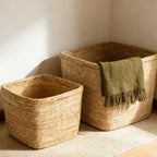 Natural Storage Basket with Woven Design | Kelmera