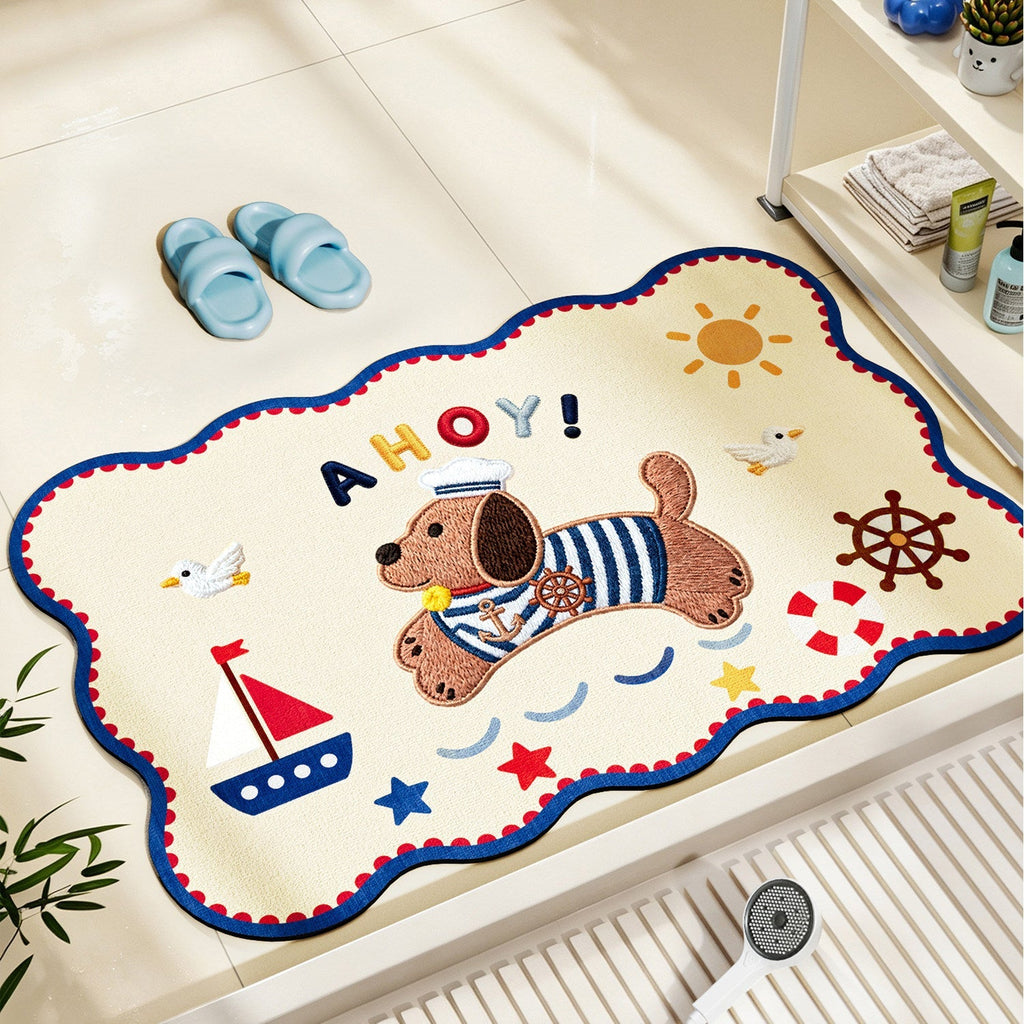 Nautical-Themed Memory Foam Bath Mat | Kelmera