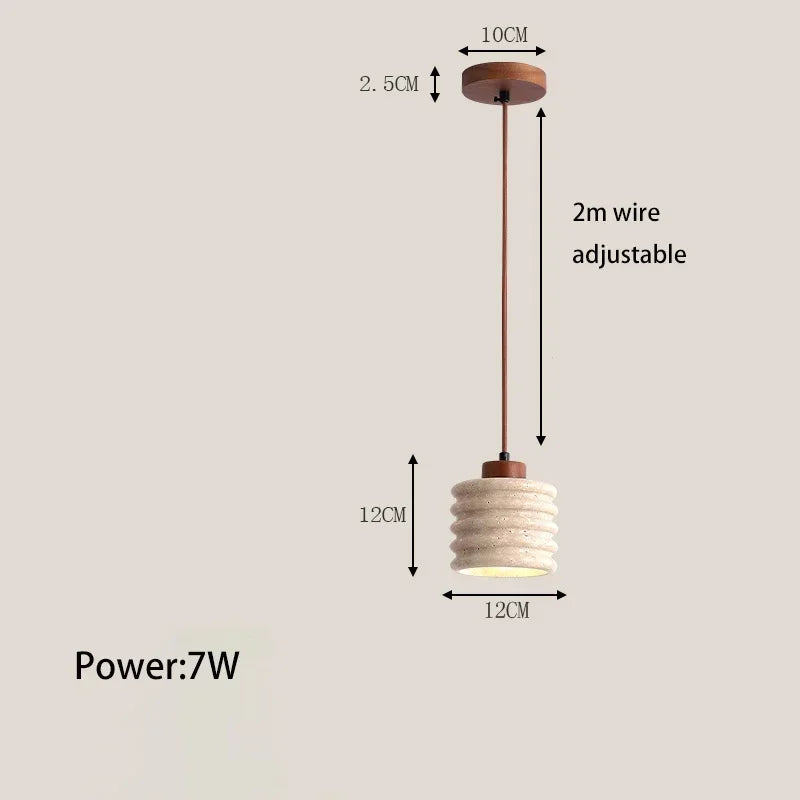 Nelmita Travertine Pendant Lamp