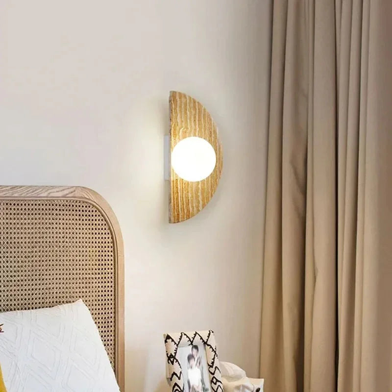 Nelmita Travertine Wall Lamp