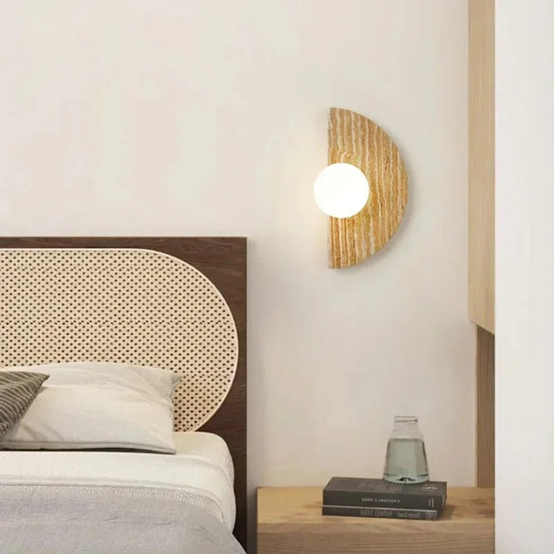 Nelmita Travertine Wall Lamp