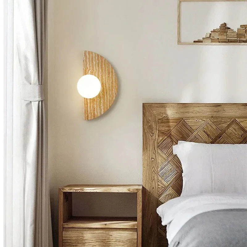 Nelmita Travertine Wall Lamp