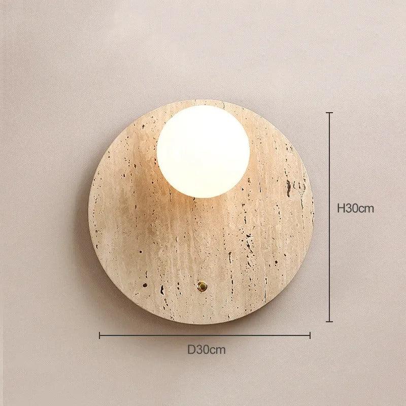 Nelmita Travertine Wall Lamp - Natural
