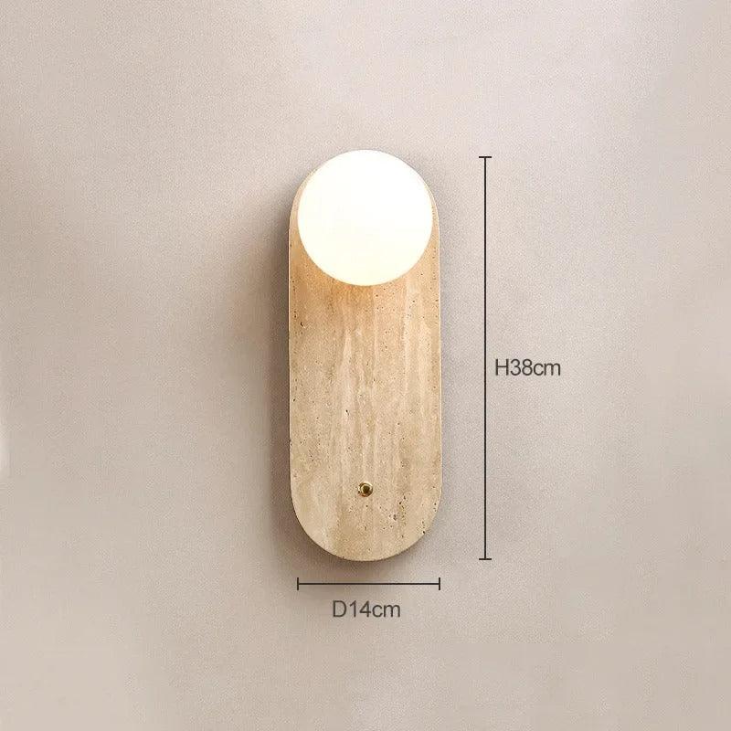 Nelmita Travertine Wall Lamp - Natural
