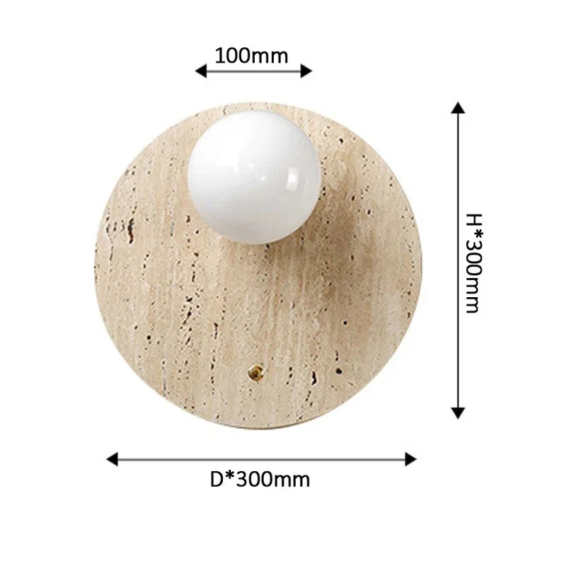 Nelmita Travertine Wall Lamp - Natural