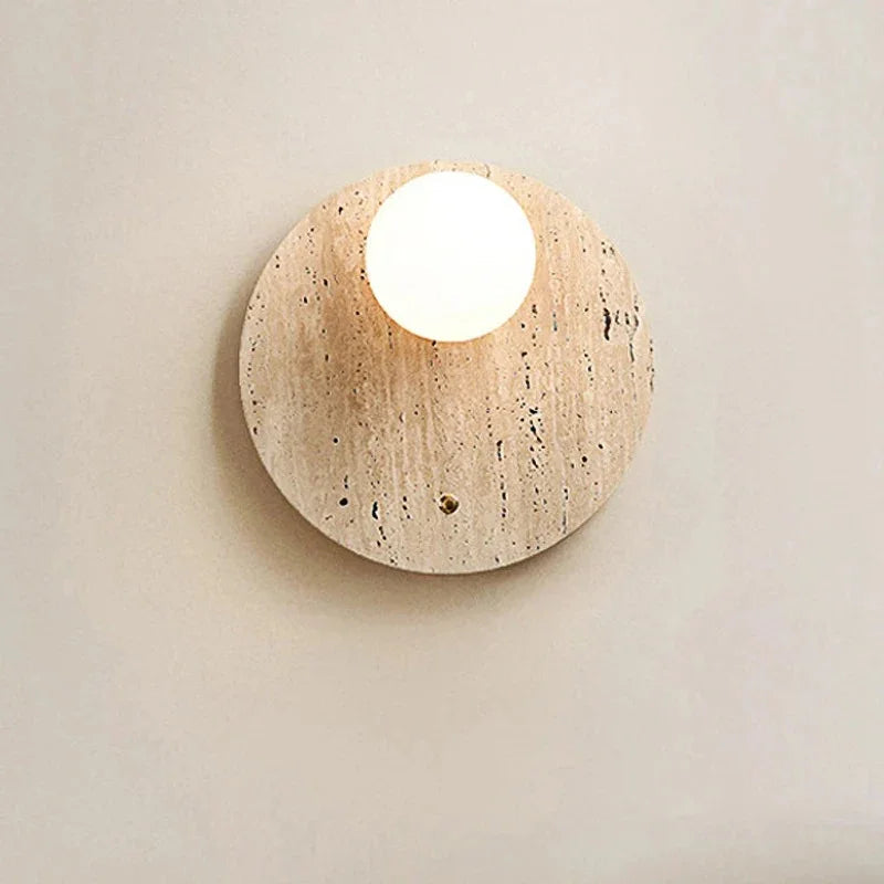 Nelmita Travertine Wall Lamp - Natural