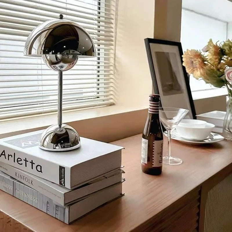 Nelndia Chrome Table Lamp