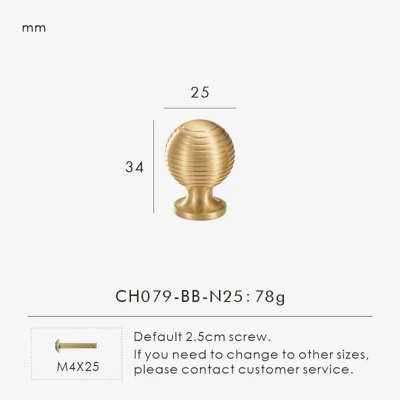 Oakdean Brass Knobs
