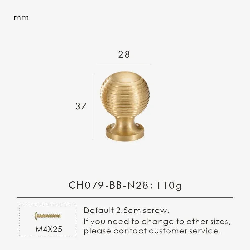Oakdean Brass Knobs