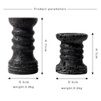 Oldelta Travertine Candle Holders