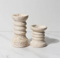 Oldelta Travertine Candle Holders