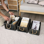 Open Storage Basket with Natural Fiber and Raffia Covering | Kelmera