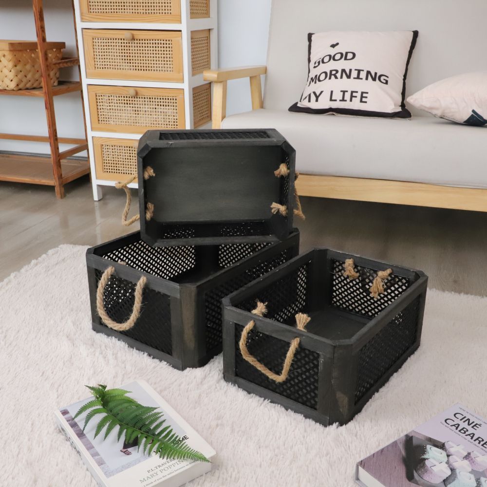Open Storage Basket with Natural Fiber and Raffia Covering | Kelmera