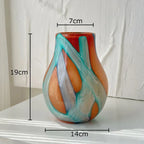 Orfossa Striped Glass Vase
