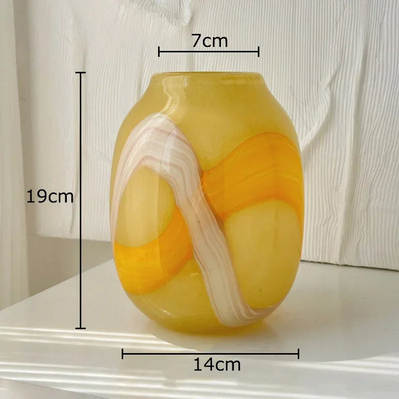 Orfossa Striped Glass Vase