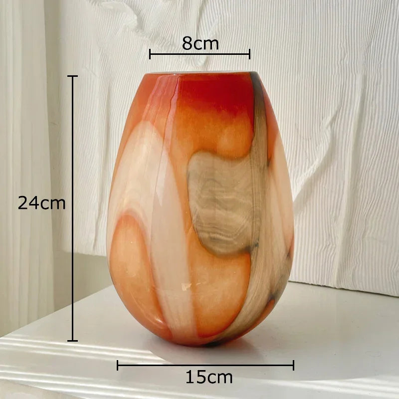 Orfossa Striped Glass Vase