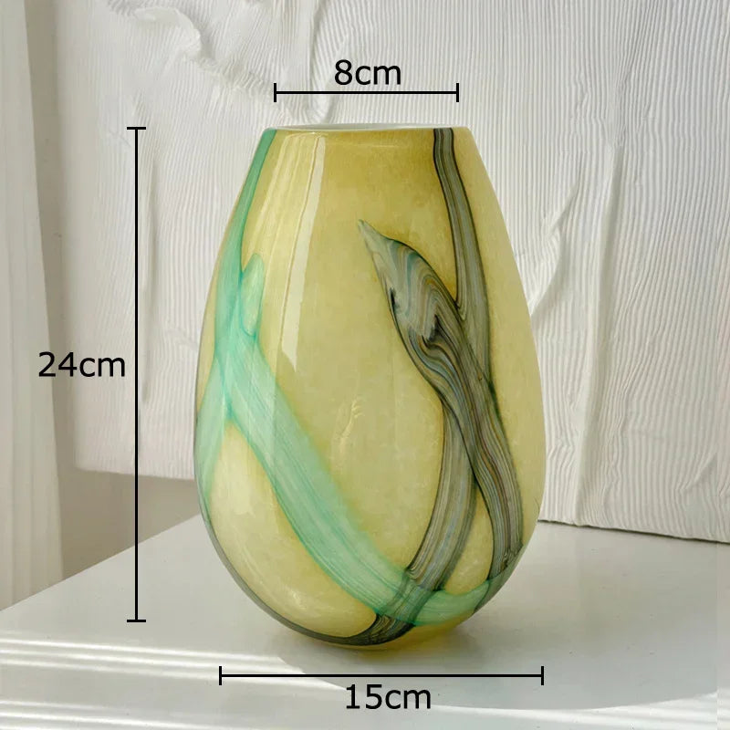 Orfossa Striped Glass Vase