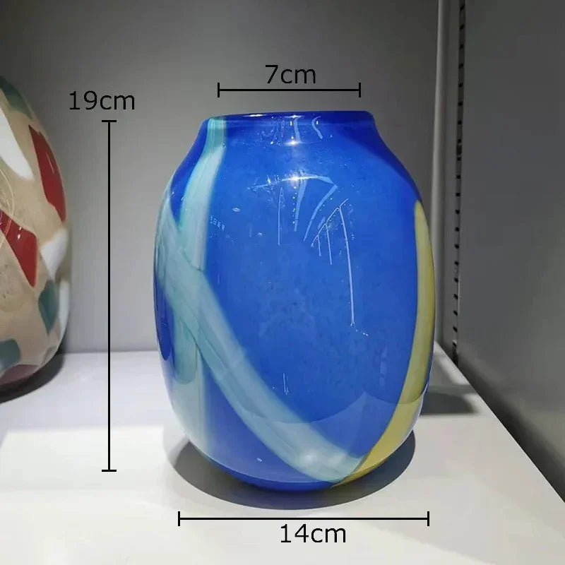 Orfossa Striped Glass Vase