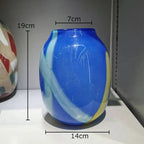 Orfossa Striped Glass Vase