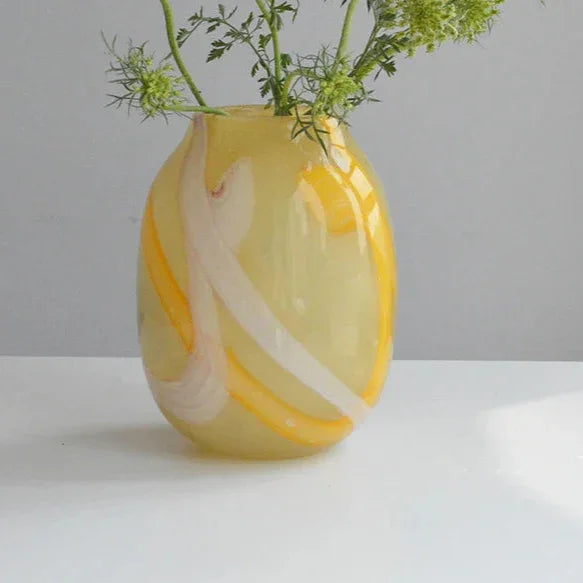 Orfossa Striped Glass Vase