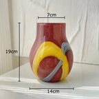 Orfossa Striped Glass Vase