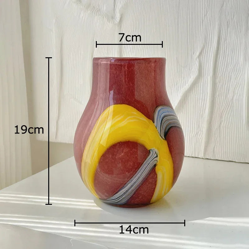 Orfossa Striped Glass Vase