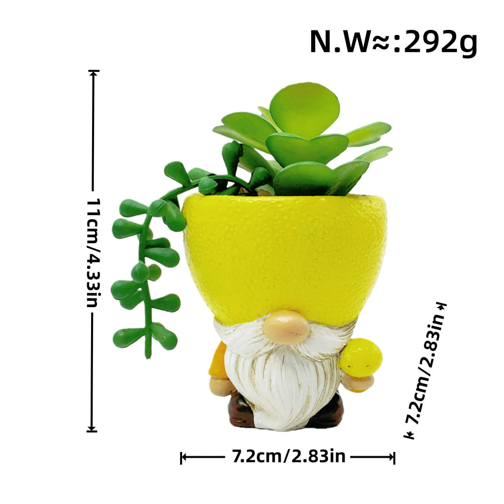 Original Flower Pot Figure with Gnome Motif | Kelmera