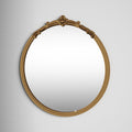 Ornate Round Wall Mirror with Vintage Frame | Kelmera