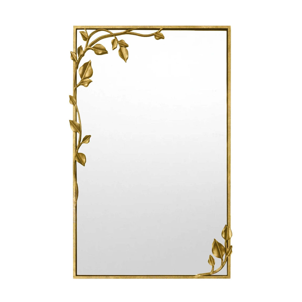 Ornate Wall Mirror with Leaf Accents | Kelmera