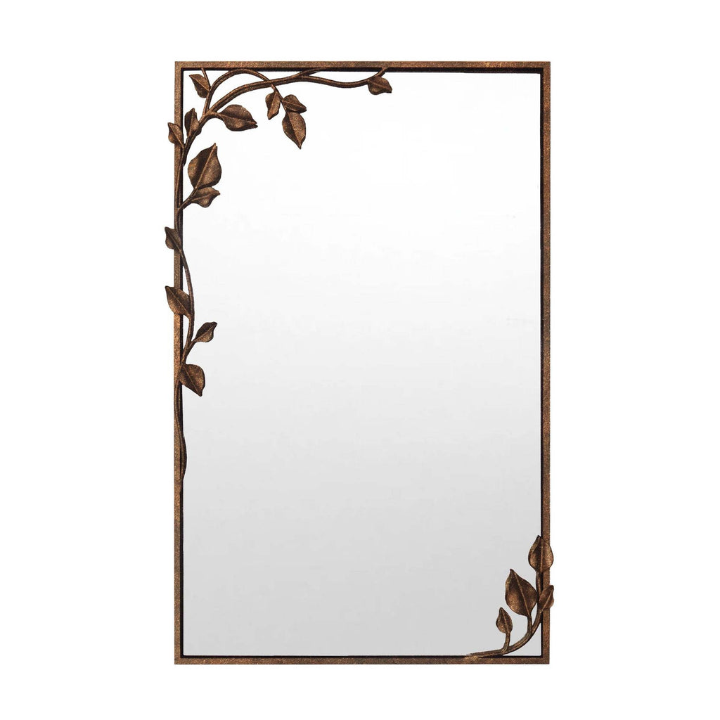 Ornate Wall Mirror with Leaf Accents | Kelmera