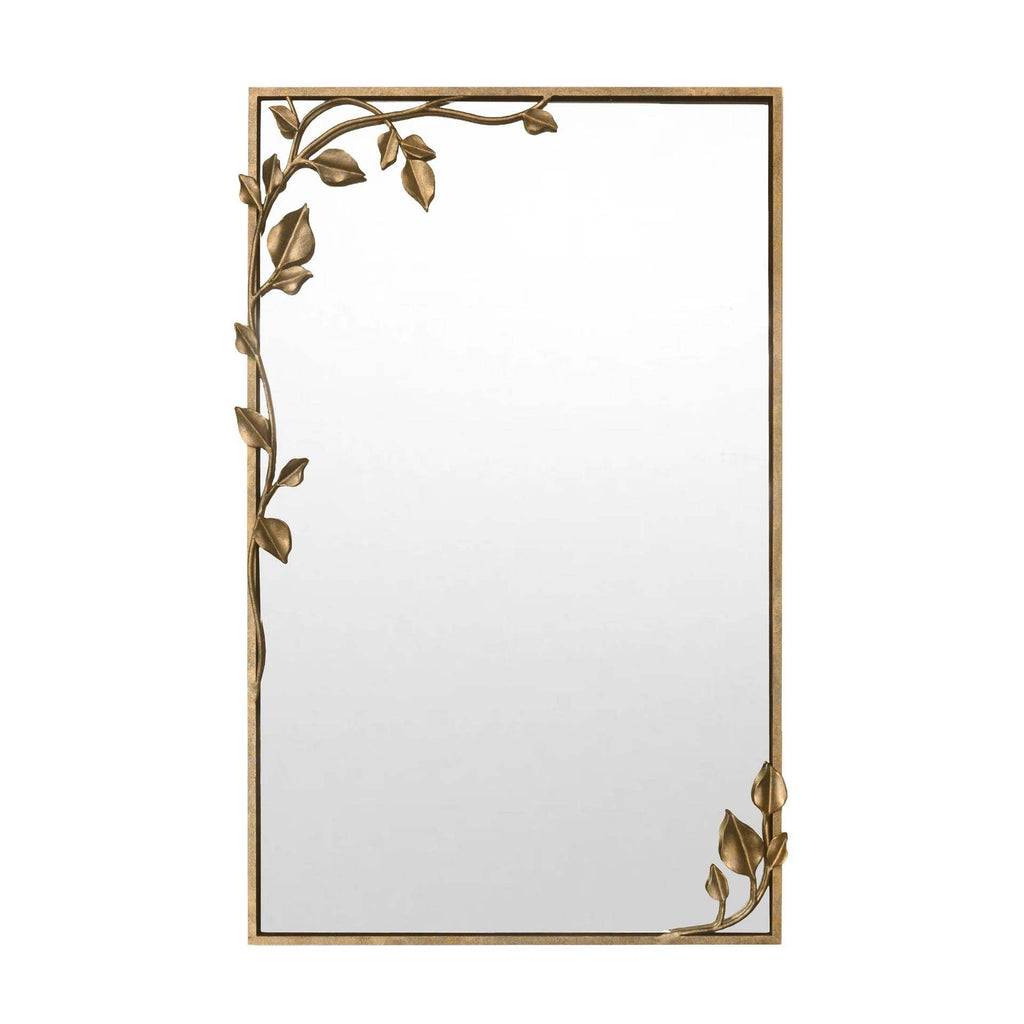 Ornate Wall Mirror with Leaf Accents | Kelmera