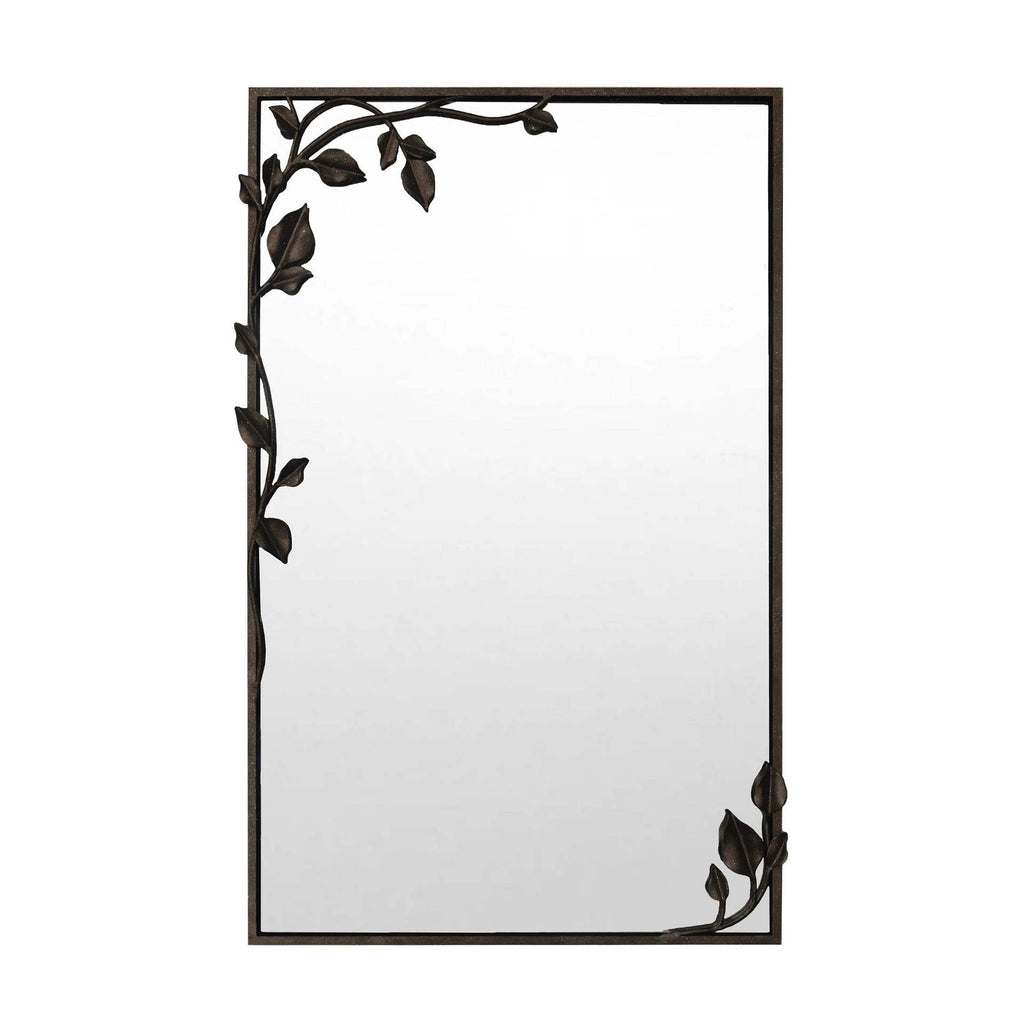 Ornate Wall Mirror with Leaf Accents | Kelmera