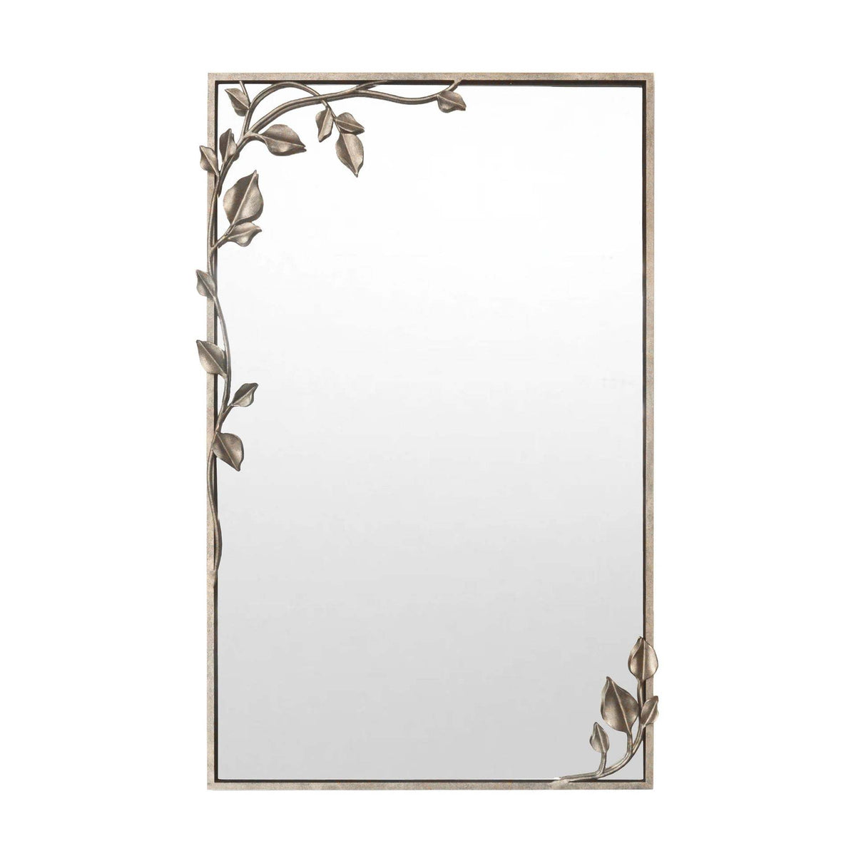 Ornate Wall Mirror with Leaf Accents | Kelmera