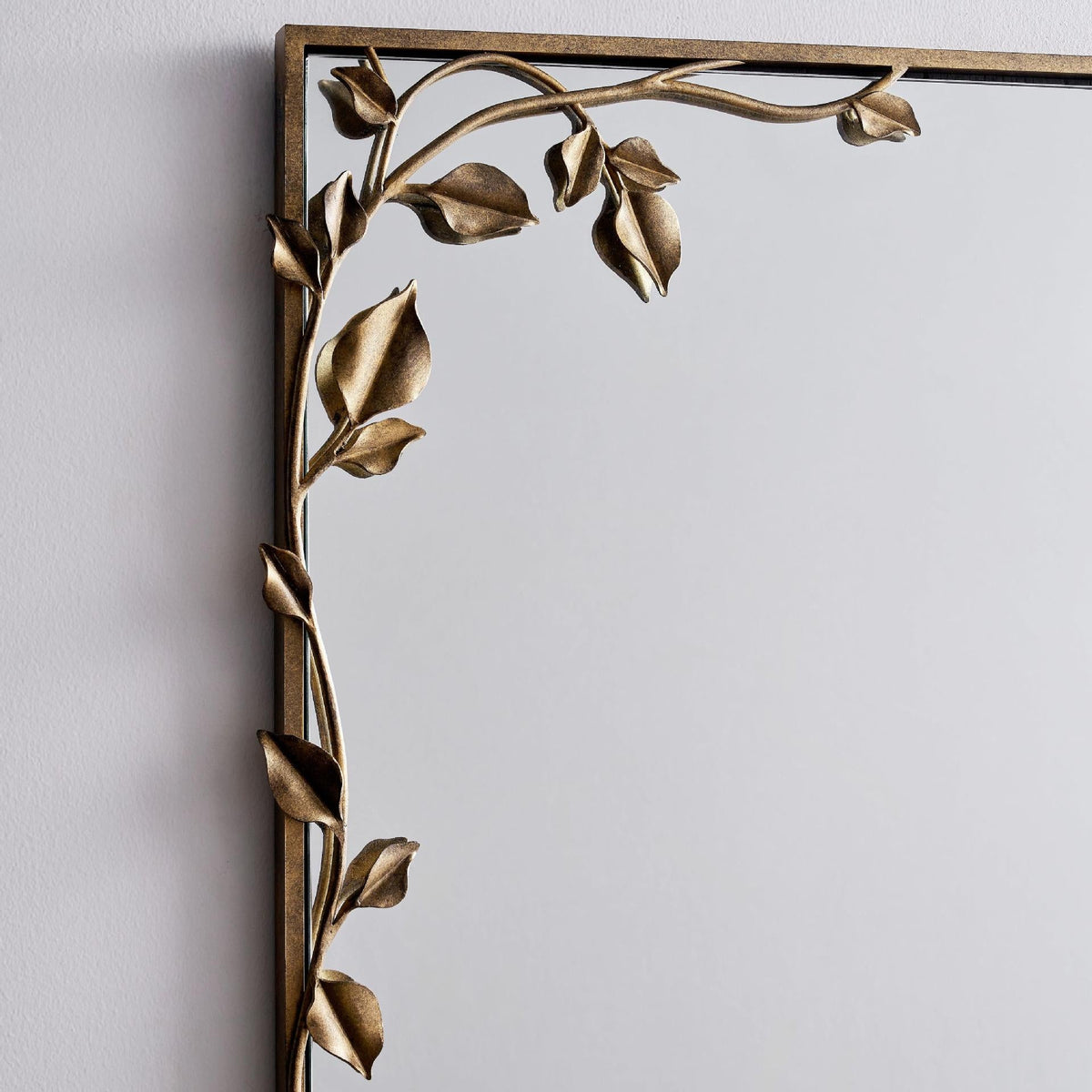 Ornate Wall Mirror with Leaf Accents | Kelmera
