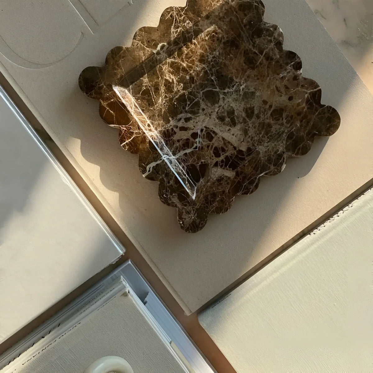 Orrando Travertine Jewellery Tray