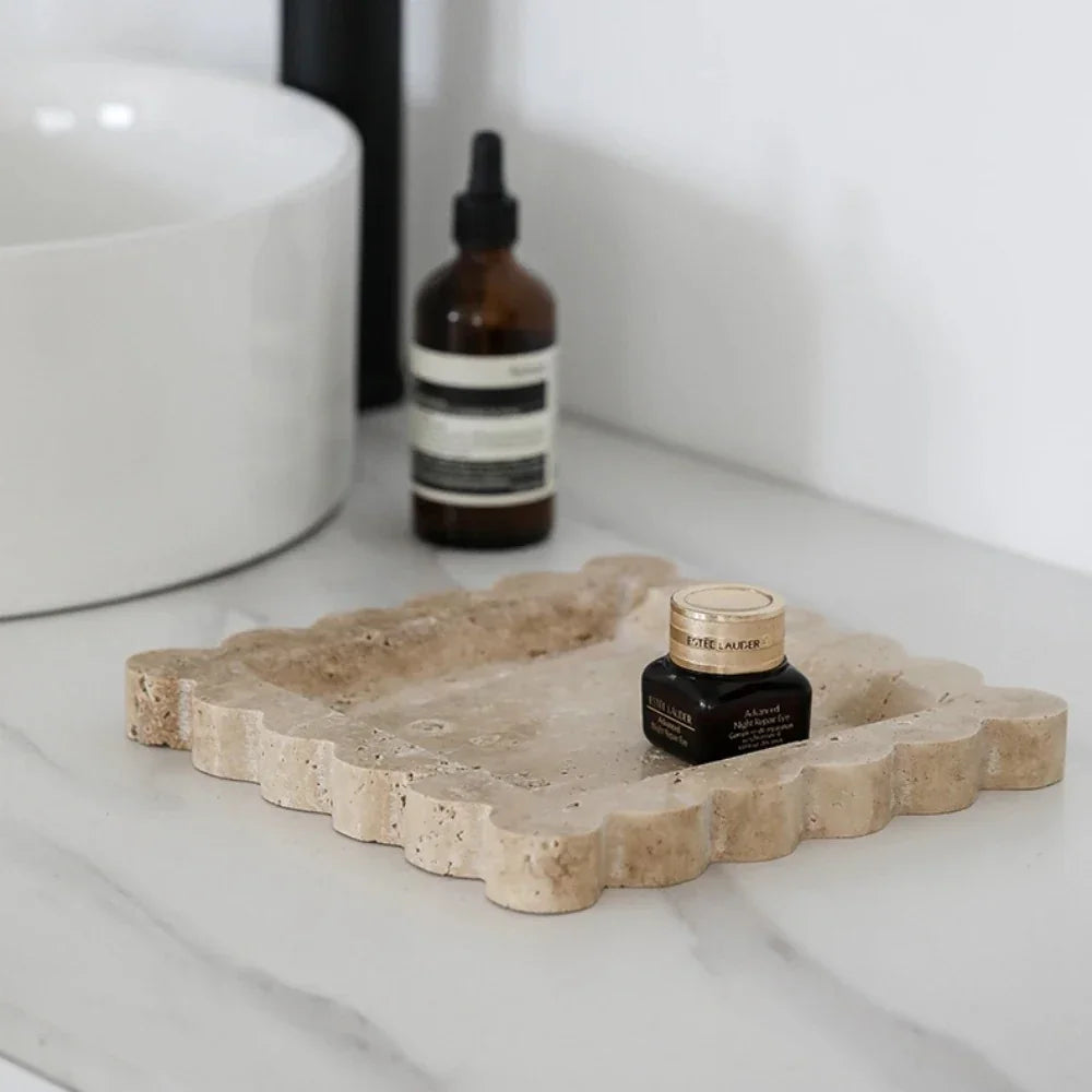 Orrando Travertine Jewellery Tray