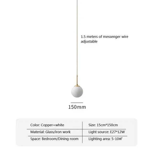 Ortunda Glass Ball Pendant Lamp