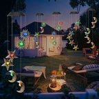 Outdoor Metal Star Wind Chime with Resonating Aluminum Tubes | Kelmera