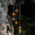 Outdoor Metal Star Wind Chime with Resonating Aluminum Tubes | Kelmera