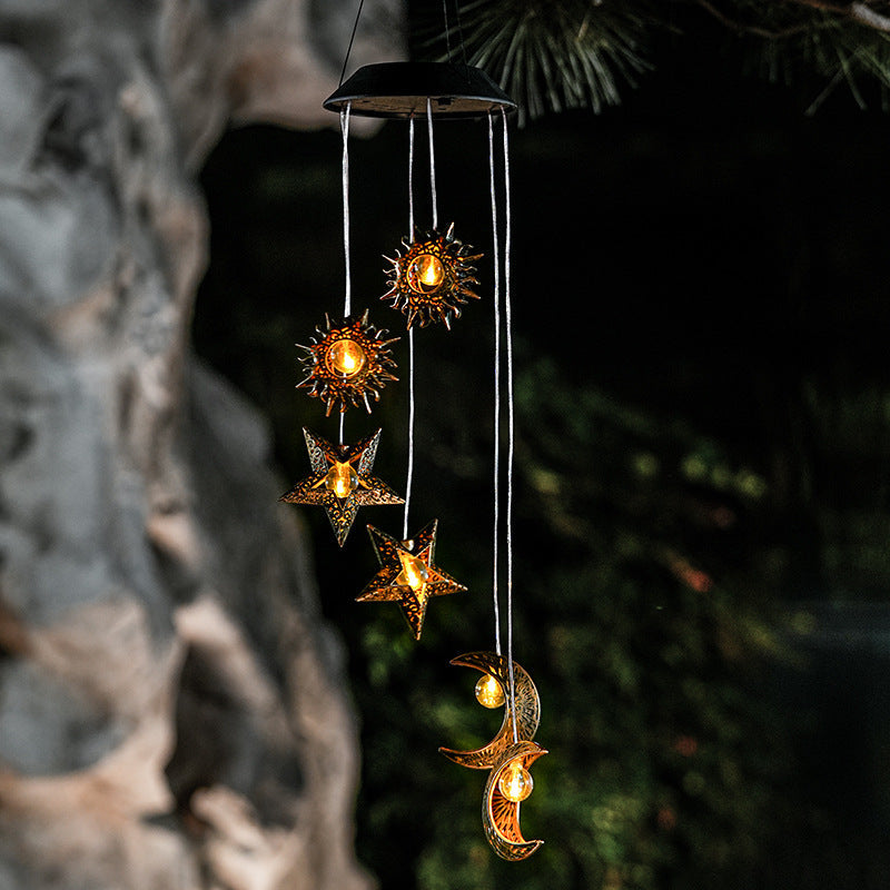 Outdoor Metal Star Wind Chime with Resonating Aluminum Tubes | Kelmera