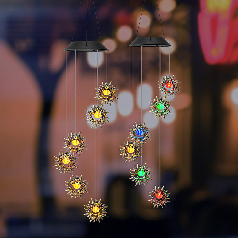 Outdoor Metal Star Wind Chime with Resonating Aluminum Tubes | Kelmera