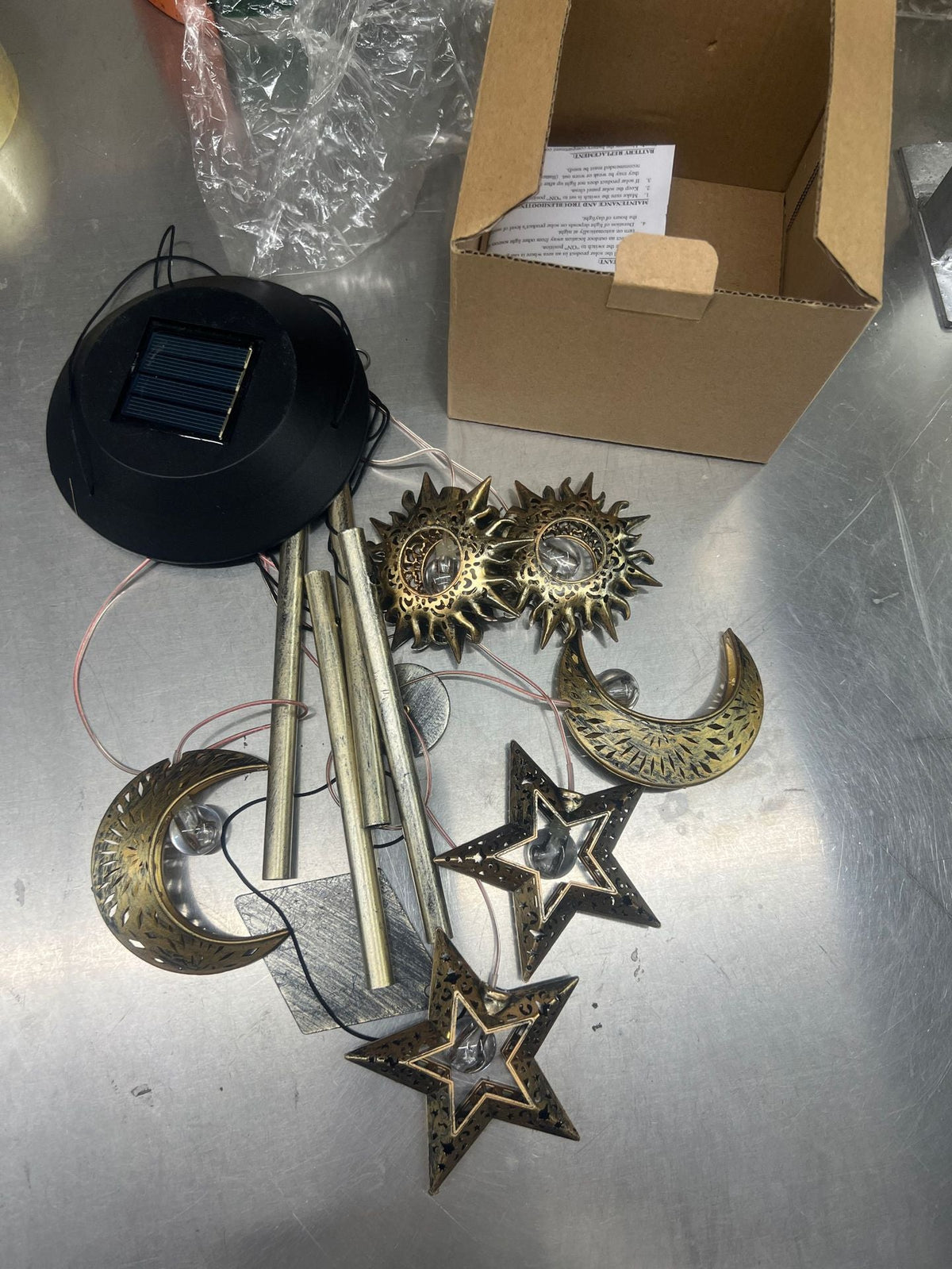 Outdoor Metal Star Wind Chime with Resonating Aluminum Tubes | Kelmera