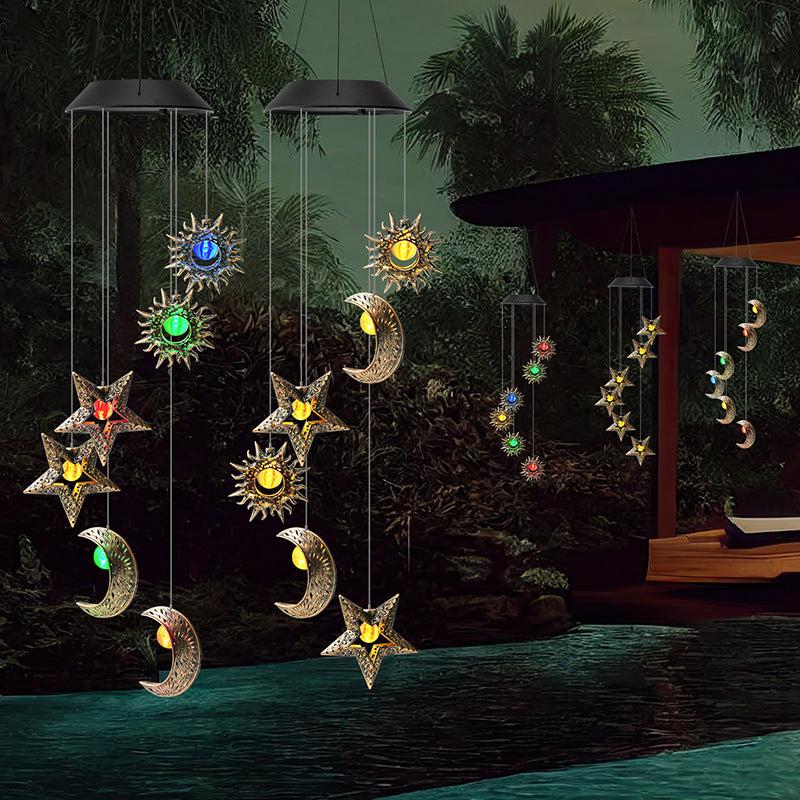 Outdoor Metal Star Wind Chime with Resonating Aluminum Tubes | Kelmera